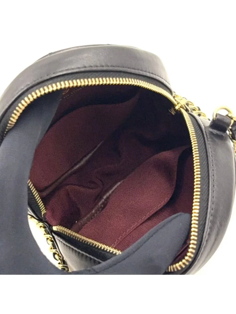 Chanel Classic Round Chain Lambskin Black Shoulder Bag Gold